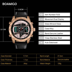 <span class=keywords><strong>BOAMIGO</strong></span>-<span class=keywords><strong>reloj</strong></span> deportivo de lujo para hombre, pulsera de cuarzo Digital, analógica, luminosa, LED - Product Image 6