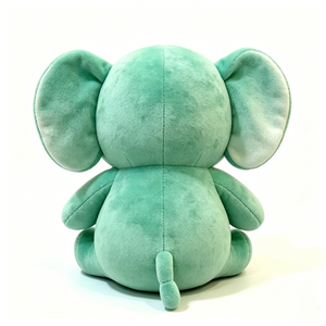 Peluche d'éléphant personnalisée, peluche d'éléphant verte, peluche d'éléphant mignonne, peluche d'éléphant assis, coussin d'éléphant doux - Product Image 3