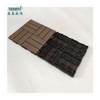 Baldosas WPC de 310*310*22 mm para Jardín Hágalo Usted Mismo de Fácil Instalación con Sistema de Clic Entrelazado, Loseta de Composite para Exterior de Madera y Plástico para Terrazas WT02SAC