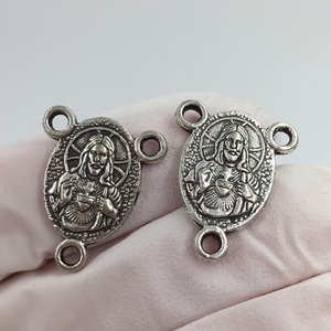Médaille de la Vierge Marie pour chapelet, centre de chapelet N.S.DO ROSARIO DE FATIMA, 15x19 mm, accessoires pour chapelet - Product Image 2