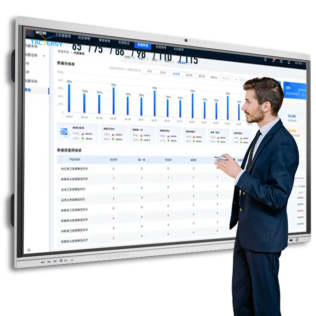 65/75/86 Inch 4K LCD Wall Mounted Smart Teaching Board Android 15/16 EDLA Cert Interactive Whiteboard Touch Screen for School