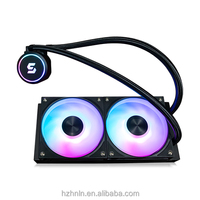 Refroidisseur d'eau AIO pour processeur, double ventilateur 240 mm, logo laser personnalisé, pompe RGB, 290 W TDP, pour PC de bureau de jeu Intel AMD
