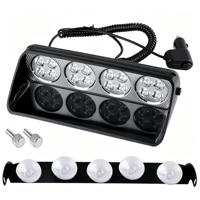 Lumière stroboscopique LED 72W à ventouse pour pare-brise avant/arrière, boîtier en aluminium IP65 12-24V, lumière d'avertissement pour véhicule