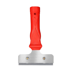 سكين تنظيف صغير بمقبض أحمر، مكشطة زجاج، مزيل غراء، سكين دفع البلاط، سكين إزالة النتوءات، مكشطة يدوية بمقبض طويل - Product Image 5