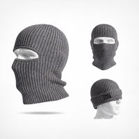 Bonnet court tricoté uni coupe-vent chaud d'hiver DYMF, masque de ski, bonnet et cagoule personnalisés, cagoule unisexe