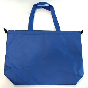 Оптовая продажа, Экологически чистая водонепроницаемая сумка на шнурке, сумка-тоут из ткани Оксфорд с логотипом и ручкой для пляжа, путешествий, покупок
