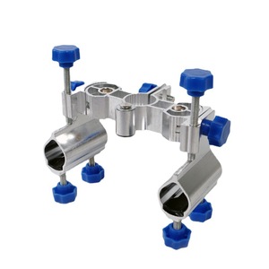 Soporte doble para cañas de pescar Kdhru de aleación de aluminio para silla de pesca con perillas azules y soporte de montaje ajustable - Product Image 5
