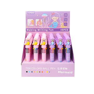 Commercio all'ingrosso 10 colori 0.7mm sirena di plastica penna a sfera bellissimo segno di <span class=keywords><strong>scrittura</strong></span> per l'ufficio o la scuola 1.0mm di larghezza - Product Image 4