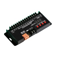 Contrôleur LED programmable DIY Lededit 12 canaux 5-24V 100W/canal PWM à augmentation progressive du débit d'eau, sortie 8A