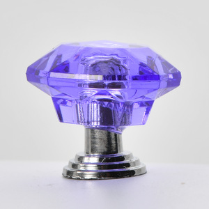 Modern Minimalist Colored Acrylic Single Hole Handle Geometric Furniture <b>Knob</b> For Wardrobe Bedroom Use - Product Image 4