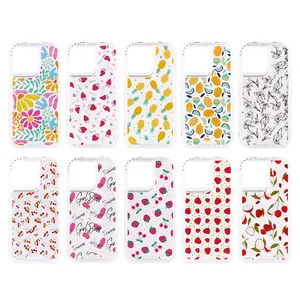 Colorful 2-In-1 Painted Glitter Glue Cell Phone Case for iPhone for Samsung for Motorola