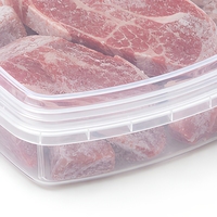Boîte de conservation carrée transparente pour aliments surgelés, prête à consommer