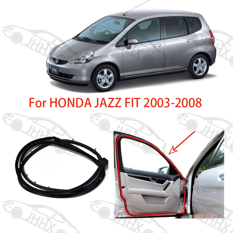 Araba kapı çerçeve HONDA JAZZ FIT için kanal kauçuk conta şerit çalıştırmak 2003 2004 2005 2006 2007 2008 araba kapı çerçeve kauçuk şerit