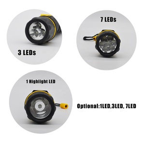 Clover 1 Wát lớn <span class=keywords><strong>LED</strong></span> EDC Đèn pin không thấm nước Silicone 3xd pin khô biểu tượng tùy chỉnh cơ thể nhựa DC nguồn điện - Product Image 5