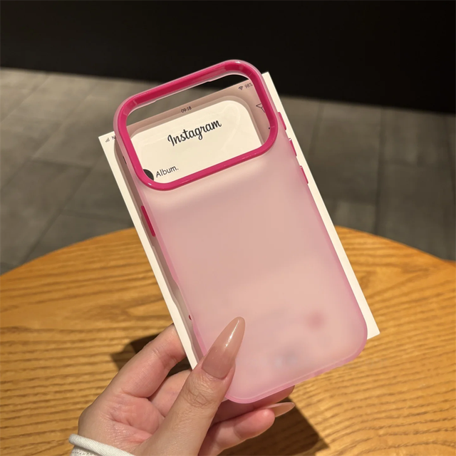 Candy Matte TPU+PC Phone Case for iphone Shockproof Frosted Transparent Street Fashion Design Phone case for iphone 12 13 17pro