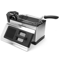 Friteuse Électrique Professionnelle 3,5 L de Comptoir, Prix de Gros, avec Minuteur et Panier, pour Usage Domestique, Restaurants et Événements, pour la Friture à l'Huile