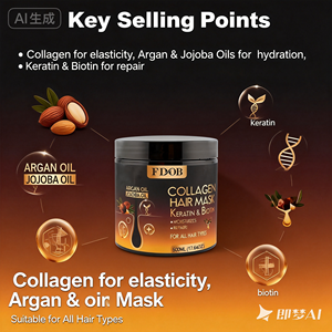Usine OEM Masque Capillaire Hydratant à <span class=keywords><strong>la</strong></span> Kératine et aux Protéines, Traitement pour <span class=keywords><strong>la</strong></span> Perte et <span class=keywords><strong>la</strong></span> <span class=keywords><strong>Casse</strong></span> des Cheveux - Product Image 2