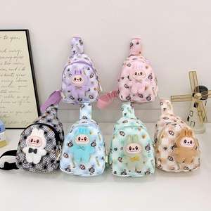 新しい子供用バッグ、漫画プリントのウエストバッグ（男の子と女の子用）、カジュアルなクロスボディバッグ、幼稚園児用の小銭入れ - Product Image 1