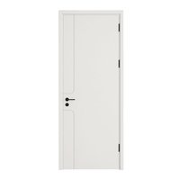 Puerta Interior de Madera Sólida, Diseño Liso, Pintura a Base de Agua, Color RAL Personalizado, para Dormitorio o Apartamento