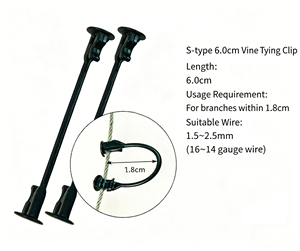 Clips de viticulture professionnels pour l'Italie - Crochets de treillis entièrement en plastique pour la vigne - Outils de support pour kiwis destinés aux vignobles européens - Product Image 5