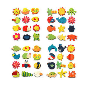 家の装飾のためのモダンな木製冷蔵庫マグネット動物デザインクリスマスプロモギフト & お土産 - Product Image 1