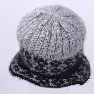 Knitted Hat Wide Brim Fleece Lined Warm <b>Winter</b> <b>Cap</b> For Women Korean Style Thickened Ear Protection Pink Purple Red Gray - Product Image 4