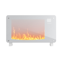 Cheminée en verre Panneau chauffant électrique chauffage avec app wifi tuya Convector fire heater