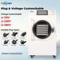 Goedkope automatische kleine huishoudelijke vriesdroogmachine 5kg spanning 110V 230V Lyofilisator droogapparatuur voor fruit en groenten