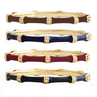 Bracelet en argent sterling 925 avec émail en forme de tige de bambou, bijoux minimalistes et élégants Gemnel