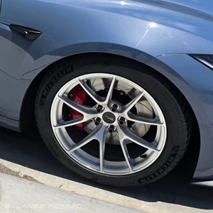 Jantes forgées personnalisées VS-5RS Brushed Clear Race Silver Deep Concave Matte Black compatibles Tesla <span class=keywords><strong>Model</strong></span> 3 <span class=keywords><strong>Y</strong></span> S X, jantes en alliage monobloc - Product Image 1
