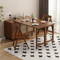 Table à manger pliante extensible en bois massif, murale, avec rangement, multifonctionnelle, style chinois, rectangulaire, mobilier de maison 4
