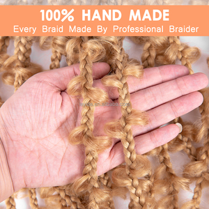 Extensiones de Cabello Trenzadas Estilo Jungle Box Fáciles de Usar, 24 Pulgadas, Estilo Boho Goddess, Sin Nudos, Pre-enlazadas, Trenzas de Mariposa, Cabello de Crochet para Mujer - Product Image 2