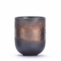 Tasse en céramique Kung Fu vintage de style japonais de 125 ml, compatible micro-ondes, cadeau pour la maison, couleur unie