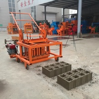 Machine à fabriquer des blocs mobiles QCM4-30 avec générateur diesel, machine manuelle à blocs de béton au prix haïtien
