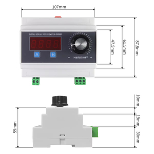 Potenciómetro de resistencia variable con pantalla Digital Din-Rail 1K 2,2 K 3,3 K 4,7 K 10K 100K 470K para inversor de controlador de velocidad - Product Image 5