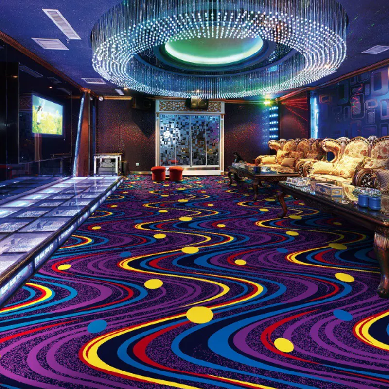 Hot Sale Luxury Colorful Design Commercial Alfombras Casino Club Salon Red Night Club Carpet For Casino