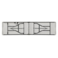 Table pliante longue en plastique blanc de 240 cm (8 pieds) pour événements extérieurs, villas, réceptions, coupe et nettoyage, portable et durable