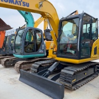 Mini-excavatrice Komatsu PC70 d'occasion, 7 tonnes, chenilles en caoutchouc d'origine japonaise, excavatrice hydraulique, mini-excavatrices d'occasion