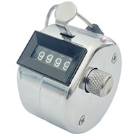 Compteur manuel portable réutilisable à quatre chiffres, dispositif de comptage mécanique, clip mécanique manuel, compteur métallique domestique