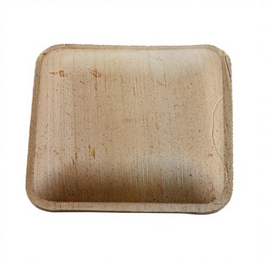 100% Natural Biodegradable 4 Inch Square Palm Leaf Heavy Duty Microwave Safe <b>Disposable</b> Wedding Dessert <b>Plates</b> Eco-Friendly - Product Image 4