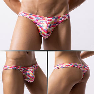 Homo-Amerikaanse Buitenlandse Handel <span class=keywords><strong>Sexy</strong></span> Lage Taille Heren Ondergoed Cartoon Gedrukt U Convex Vocht Wicking T-Back Aangepaste Productie - Product Image 4