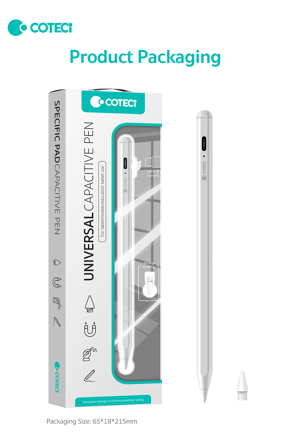 COTECI Support Universal Smart Active Capacitive Charging Tablet