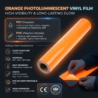 YEEMAX - Rollo de Vinilo Luminoso Autoadhesivo de PVC Fotoluminiscente Amarillo-Verde, Señales de Advertencia de Seguridad, Marcado de Salidas de Emergencia