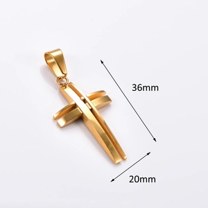 Pendentif Croix Creuse en Acier Inoxydable pour Femme et Homme, Breloques Chrétiennes, Chaîne Métallique, Bijoux de Prière, Accessoires de Fabrication de Bijoux - Product Image 3