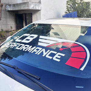 Autocollants de transfert en vinyle imperméables et résistants aux UV personnalisés pour bannière de pare-brise arrière de voiture à haute durabilité - Product Image 3