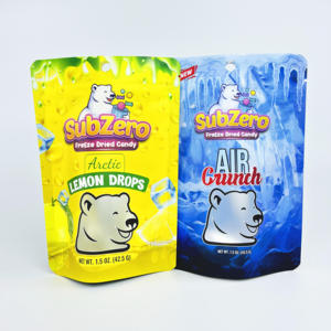 Wholesale Custom Printed Food-Grade Smell Proof Resealable Soft Candies BOPP Stand up Pouch Candy Bags Hanging Hole Clear Window - Product Image 2