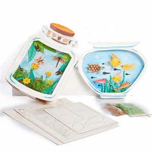 Botella DIY <span class=keywords><strong>mundo</strong></span> juguetes artesanales hechos a mano para niños paquete de material creativo hecho a mano juguetes educativos - Product Image 1