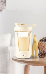 450ml Special Protein ABS Tritan <strong>Electric</strong> Mug Warmer Coffee Cup <strong>Shaker</strong> Bottle with Lid Battery for Office Meeting - Product Image 4