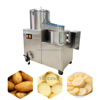 Hoge Efficiëntie Automatische Groenten-En Fruitsnijmachine Aardappelschilmachine 3 In 1 Aardappelschilmachine