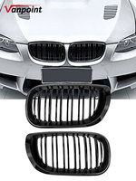 Calandre avant double lamelles noir brillant POUR BMW E46 Série 3 Berline 4 portes Touring 2002-2005 |   Grille de performance M3 Look